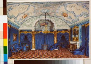 Interieur des Winterpalastes: Das vierte reservierte Apartment - Ein Schlafzimmer
