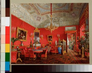 Interieur des Winterpalastes: Das große Wohnzimmer von Kaiserin Alexandra Fjodorowna von Eduard Hau