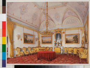 Interieur des Winterpalastes: Das dritte reservierte Apartment - Das Wohnzimmer von Eduard Hau
