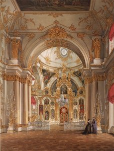 Innenräume des Winterpalastes. Die Kathedrale im Winterpalast, 1860er