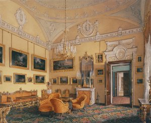 Innenräume des Winterpalastes. Das erste reservierte Apartment. Das Wohnzimmer von Herzog Maximilian Le von Eduard Hau