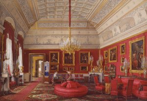 Innenräume des Winterpalastes. Das Erste Reservierte Apartment. Das Große Arbeitszimmer von Großfürstin Maria Nikolajewna von Eduard Hau