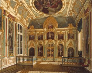 Ansicht der kleinen Kirche im Winterpalast, 1862 von Eduard Hau