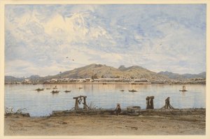 Hafen von Nagasaki von Eduard Hildebrandt