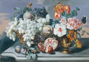 Blumen und Früchte