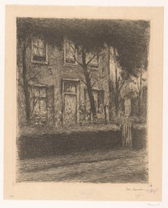Vorgarten eines Hauses mit Hecke von Eduard Karsen (signed by artist)