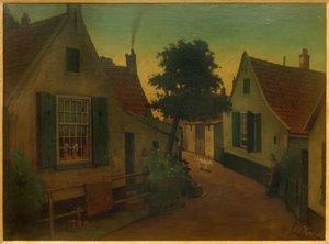 Straße in Domburg von Eduard Karsen