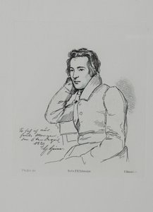 Porträt des Dichters Heinrich Heine 1797-1856 nach Franz Kugler von 1829, 1854 von Eduard Mandel