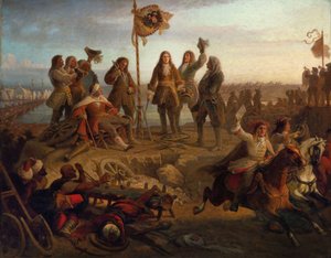 Prinz Eugen sendet einen Boten zum Kaiser, um ihn über seinen Sieg zu informieren, ca. 1860 von Eduard von Engerth