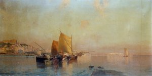 Hafen von Neapel mit Booten
