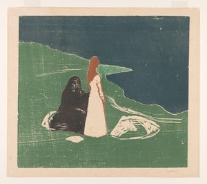 Zwei Frauen am Ufer von Edvard Munch (signed by artist)