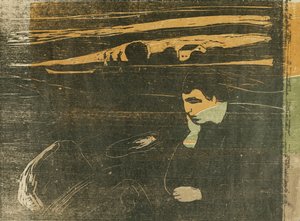 Abend, Melancholie: Am Strand (SCH. 144 B II) von Edvard Munch