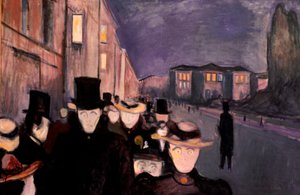 Abend auf Karl Johan, 1892