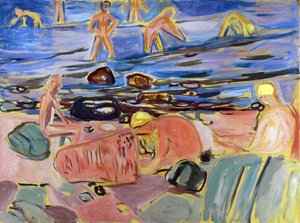 Jungen beim Baden von Edvard Munch