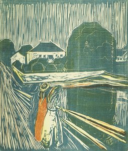 Mädchen auf der Brücke von Edvard Munch