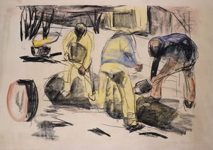 Grabende Arbeiter