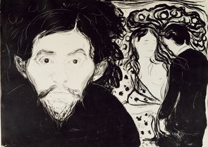 Eifersucht, 1896 von Edvard Munch