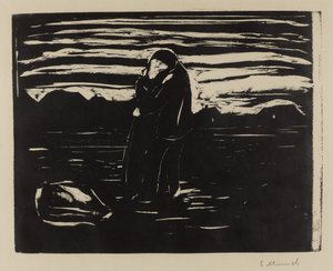 Kuss im Feld, 1905 von Edvard Munch