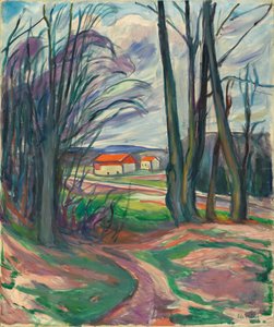 Landschaft in Skøyen, 1920er Jahre von Edvard Munch