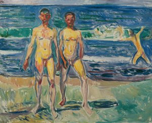Männer am Meer von Edvard Munch