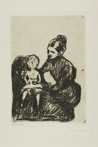 Krankenschwester mit einem Jungen / Die Mutter und das weinende Kind von Edvard Munch