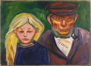 Alter Fischer und seine Tochter