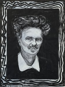 Porträt Strindberg von Edvard Munch