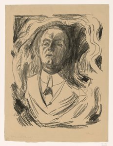 Selbstbildnis mit Zigarette von Edvard Munch