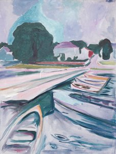 Die Brücke in Aasgaardstrand von Edvard Munch