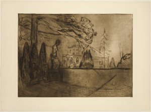 Der Garten bei Nacht von Edvard Munch