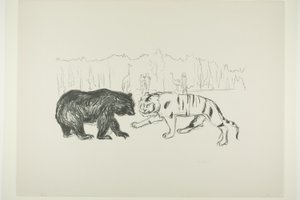 Der Tiger und der Bär von Edvard Munch