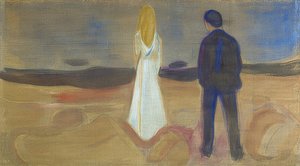 Zwei Menschen. Die Einsamen (Der Reinhardt-Fries) von Edvard Munch