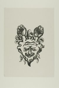 Vignette: Satyrkopf von Edvard Munch