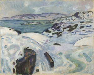 Winter am Fjord von Edvard Munch