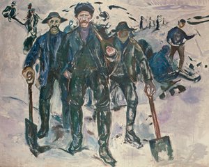 Arbeiter im Schnee