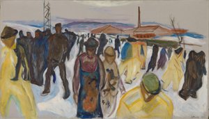 Arbeiter kehren nach Hause zurück von Edvard Munch