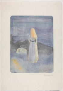 Junge Frau am Strand von Edvard Munch