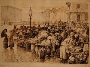 Der Gemüsemarkt, Kopenhagen von Edvard Petersen