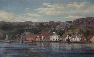 Der Fluss in Flekkefjord von Edvard Skari