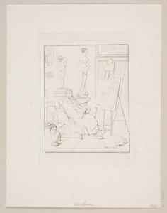 C.A. Lorentzen in seinem Atelier von Edvard Sonne