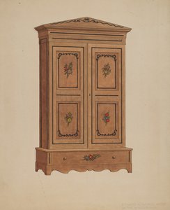 Bemalter Kleiderschrank von Edward A. Darby