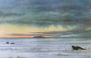 Blick nach Norden im McMurdo-Sund, aus British Adventure, veröffentlicht von Collins, 1947 von Edward Adrian Wilson