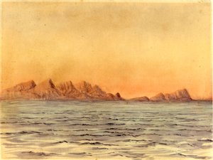 Sonnenuntergang, Simons Bay, Südafrika von Edward Adrian Wilson