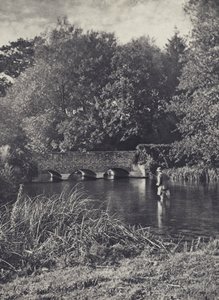 Abendaufgang an der Leverton-Brücke von Edward Alfred Barton