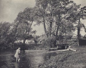 Angeln bei Sturm in Ramsbury von Edward Alfred Barton