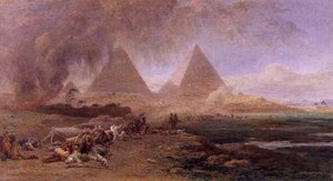Eine Karawane von einem Sandsturm überrascht, Ägypten