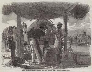 Vor Sebastopol, Schmiede des linken Belagerungszuges von Edward Angelo Goodall