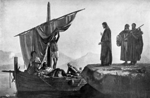 Christus ruft die Apostel Jakobus und Johannes, 1926 von Edward Armitage