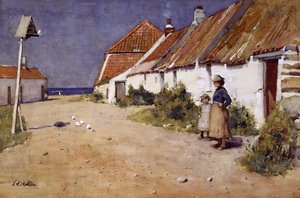 Strandhäuser mit Taubenschlag