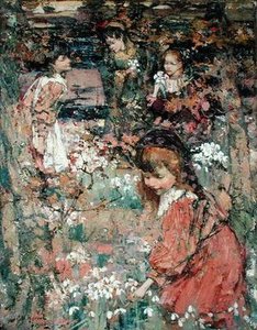 Frühlings Erwachen von Edward Atkinson Hornel